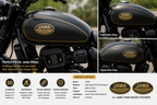 JAWA 3D Tank Emblem Sticker Set of 2 | Premium Black Gold ABS Plastic Bike Fuel Tank Logo | Compatible with Jawa Classic, Jawa 42, Perak & Forty Two