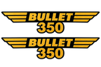 Royal Enfield Bullet 350 Tool Box Golden Emblem Sticker Pack of 2| Royal Enfield Classic Electra Standard 350 Tool Box Golden Sticker Set.