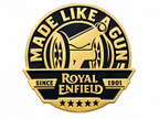 Royal Enfield Made Like A Gun Gold Black Sticker for Side Panel, Toolbox, Battery Box & Rear Mudguard