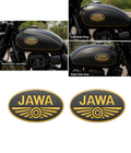 JAWA 3D Tank Emblem Sticker Set of 2 | Premium Black Gold ABS Plastic Bike Fuel Tank Logo | Compatible with Jawa Classic, Jawa 42, Perak & Forty Two