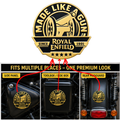 Royal Enfield Made Like A Gun Gold Black Sticker for Side Panel, Toolbox, Battery Box & Rear Mudguard