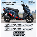Suzuki Burgman Street 125 Sticker | Premium 3D Look BURGMAN STREET Side Panel Decal | Burgman Side Panel Sticker | Burgman Scooter Sticker.